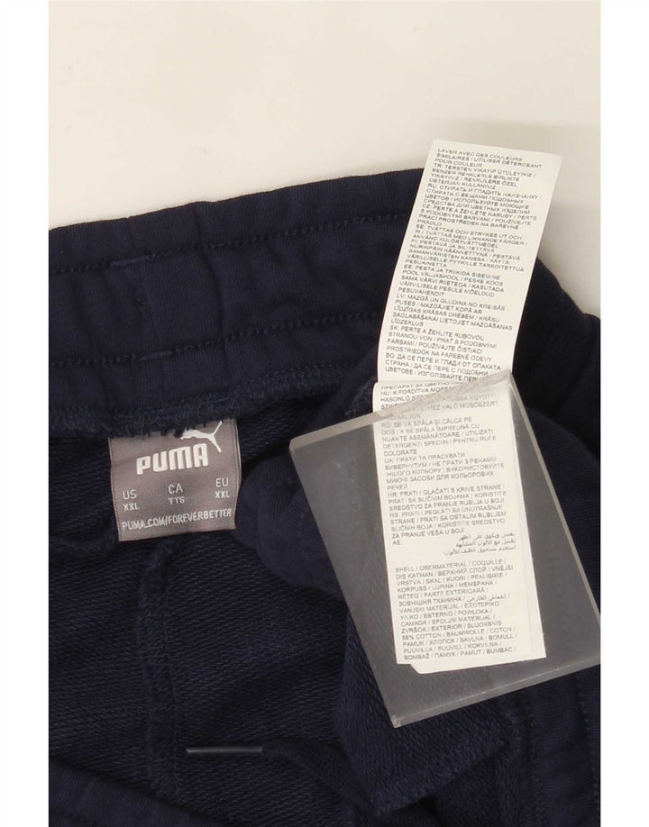 Pantaloncini sportivi da uomo Puma 2XL cotone blu navy