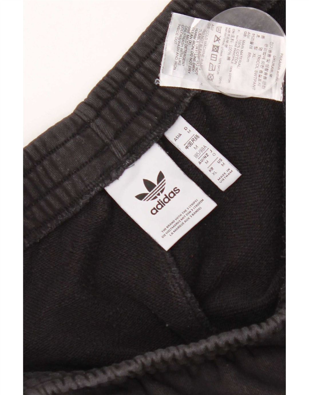 Pantaloni da tuta grafica da uomo Adidas Joggers medio cotone nero