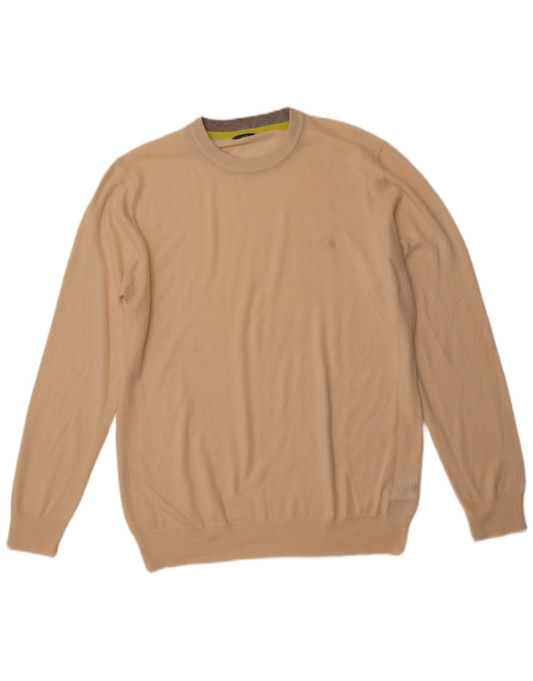 Maglione maglione girocollo da uomo GUESS UK 44 2XL Poliammide beige