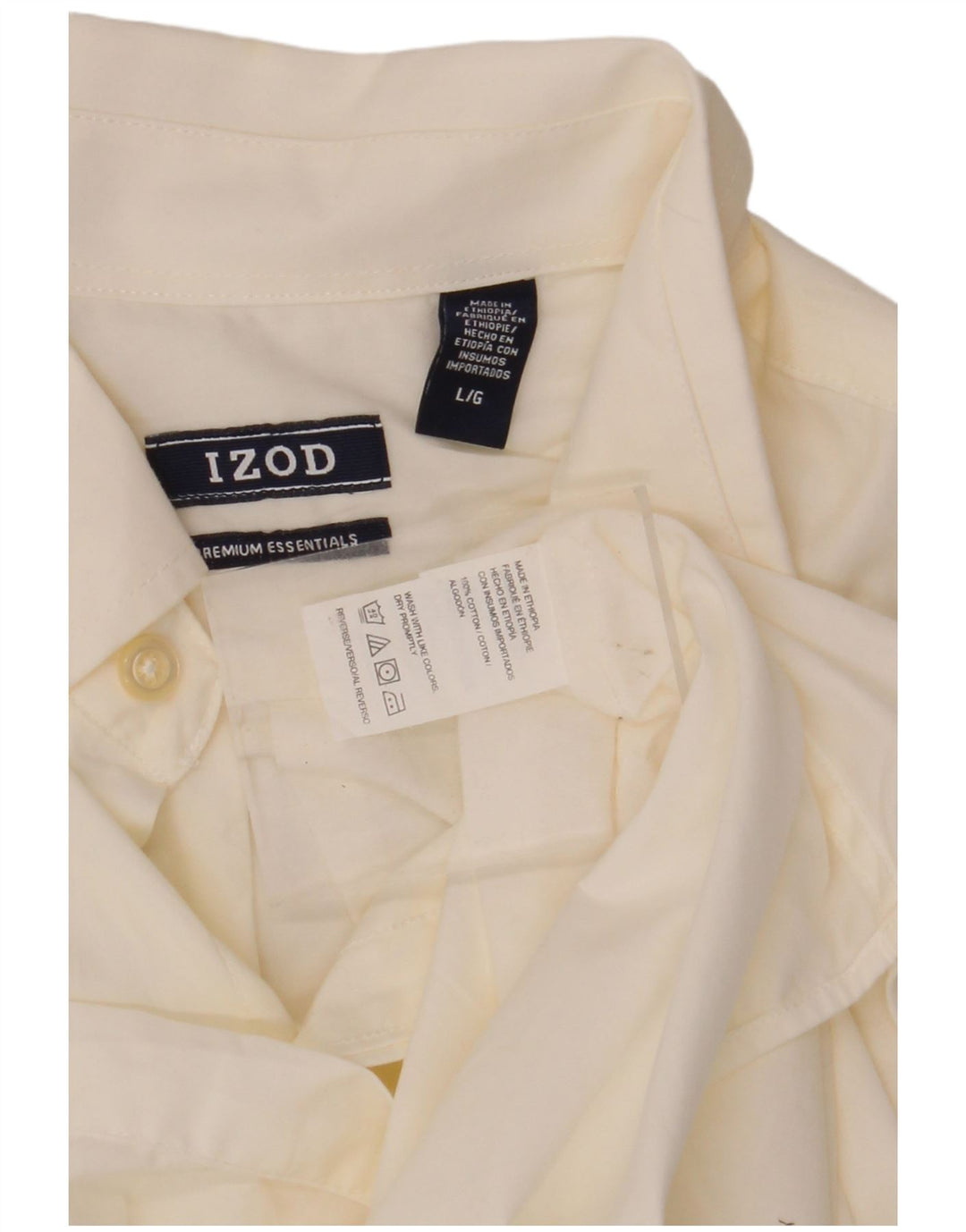 Camicia da uomo IZOD grande in cotone bianco