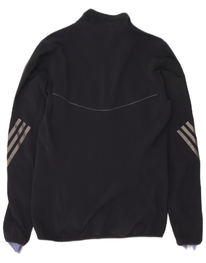 Giacca da corsa da donna ADIDAS UK 10 piccola in poliestere nero