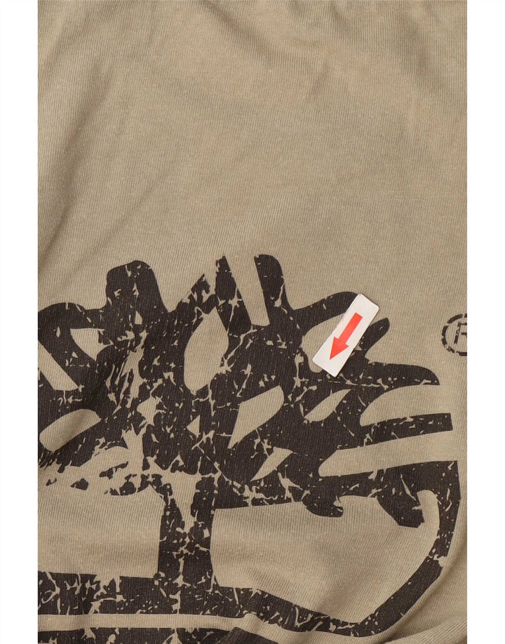 T-shirt grafica da uomo Timberland Top piccola in cotone kaki