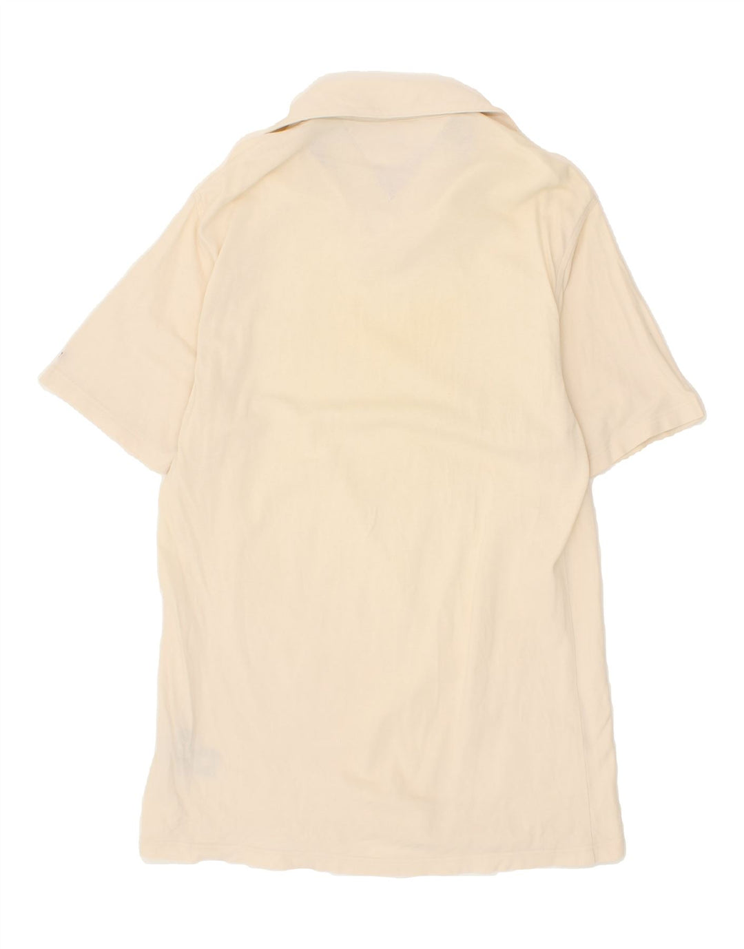 TOMMY HILFIGER Mens Polo Shirt Medium Off White Cotton Vintage Tommy Hilfiger and Second-Hand Tommy Hilfiger from Messina Hembry 