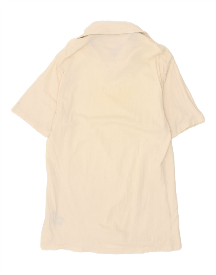 TOMMY HILFIGER Mens Polo Shirt Medium Off White Cotton Vintage Tommy Hilfiger and Second-Hand Tommy Hilfiger from Messina Hembry 
