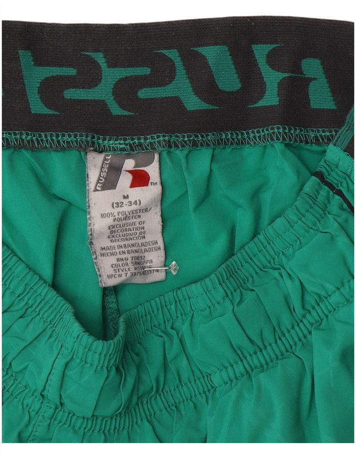 RUSSELL ATHLETIC Pantaloncini sportivi grafici da uomo Verde medio geometrico