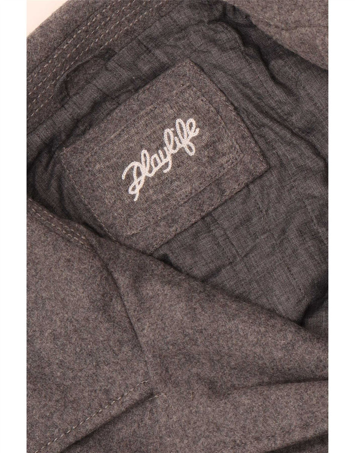 Cappotto da uomo Playlife UK 40 grande grigio