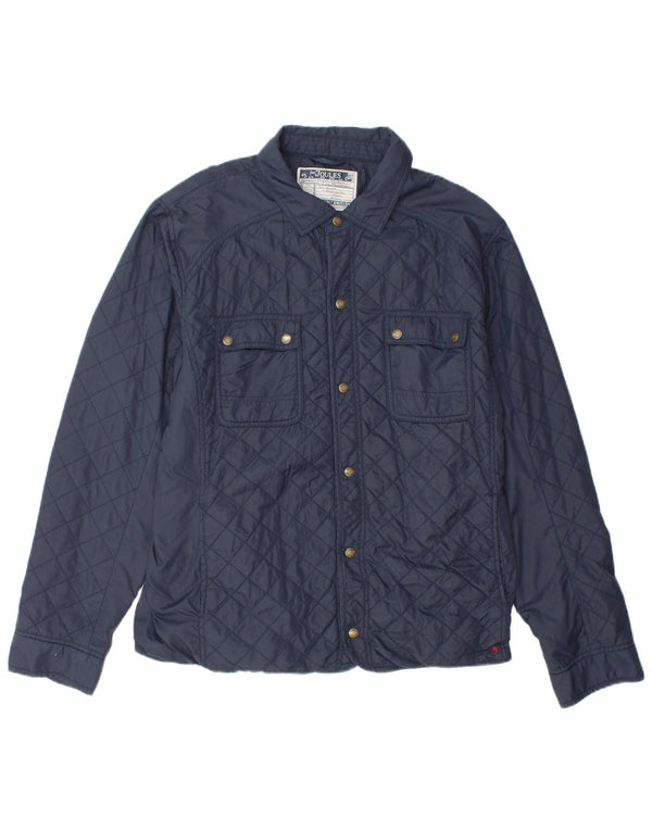 JOULES Giacca trapuntata da uomo UK 40 Large Blu Navy in poliammide