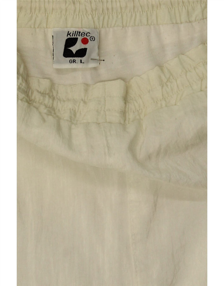 KILLTEC Mens Tracksuit Trousers Joggers Large  Off White Polyamide Vintage Killtec and Second-Hand Killtec from Messina Hembry 