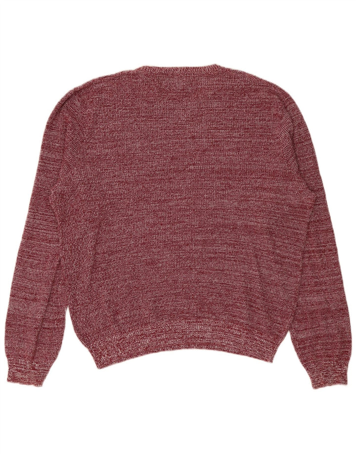 Maglione da uomo girocollo Penguin, maglione grande in cotone screziato marrone