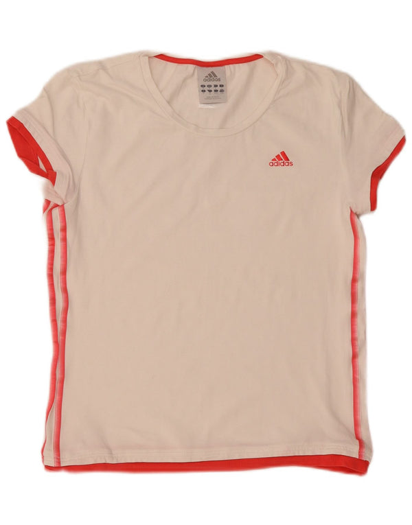 T-shirt da donna Adidas Top UK 12 cotone color block bianco medio