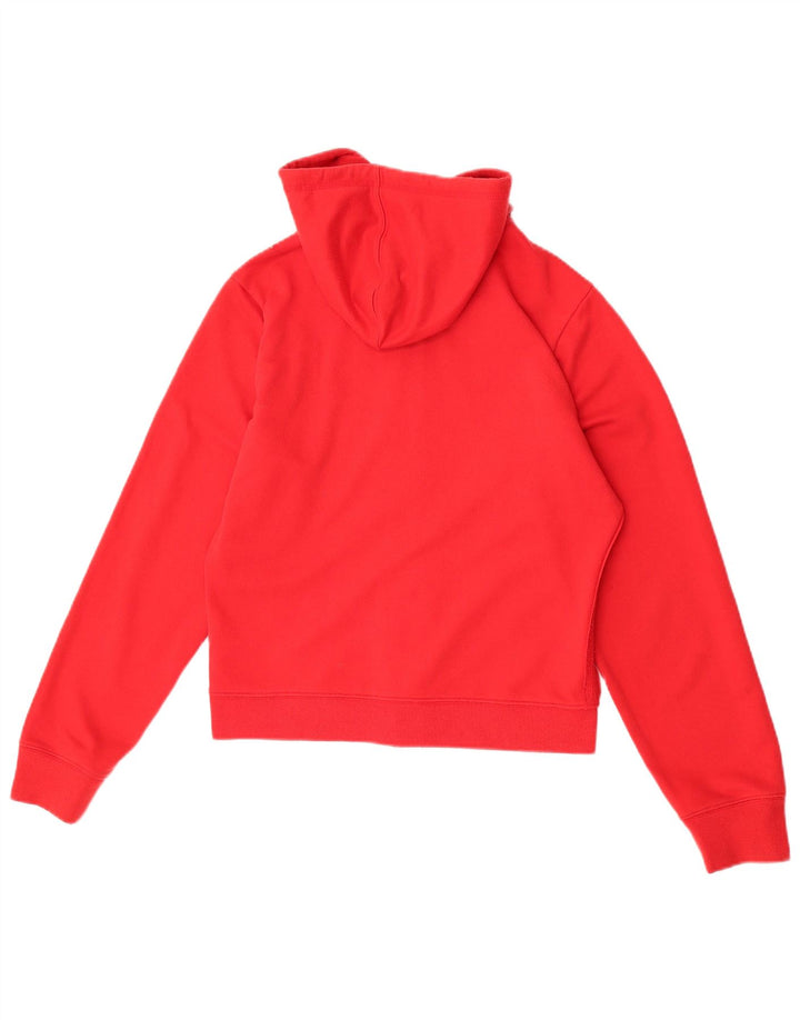 Maglione con cappuccio e zip grafica da donna Reebok UK 14 medio rosso poliestere
