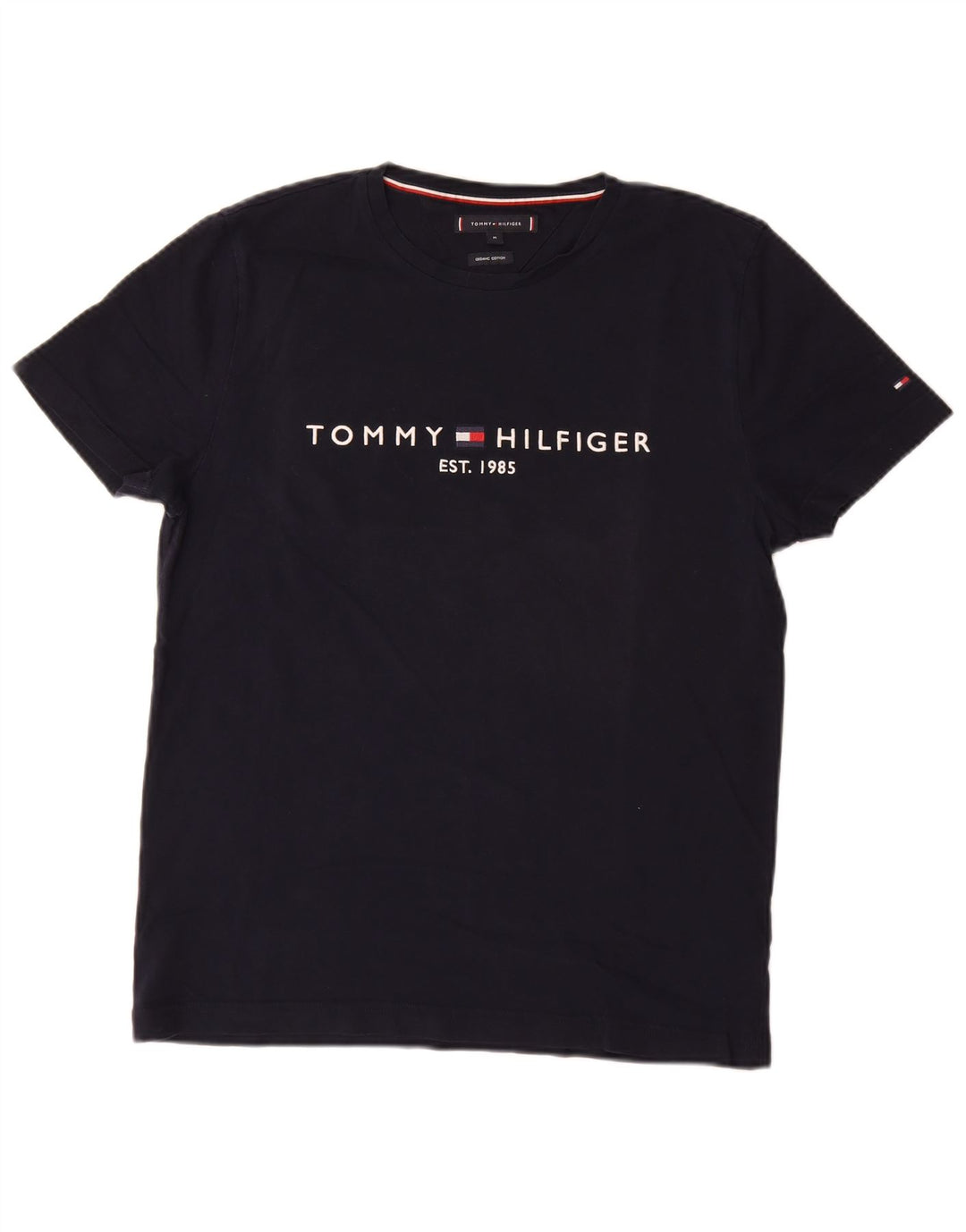 TOMMY HILFIGER T-shirt grafica da uomo Top in cotone blu navy medio