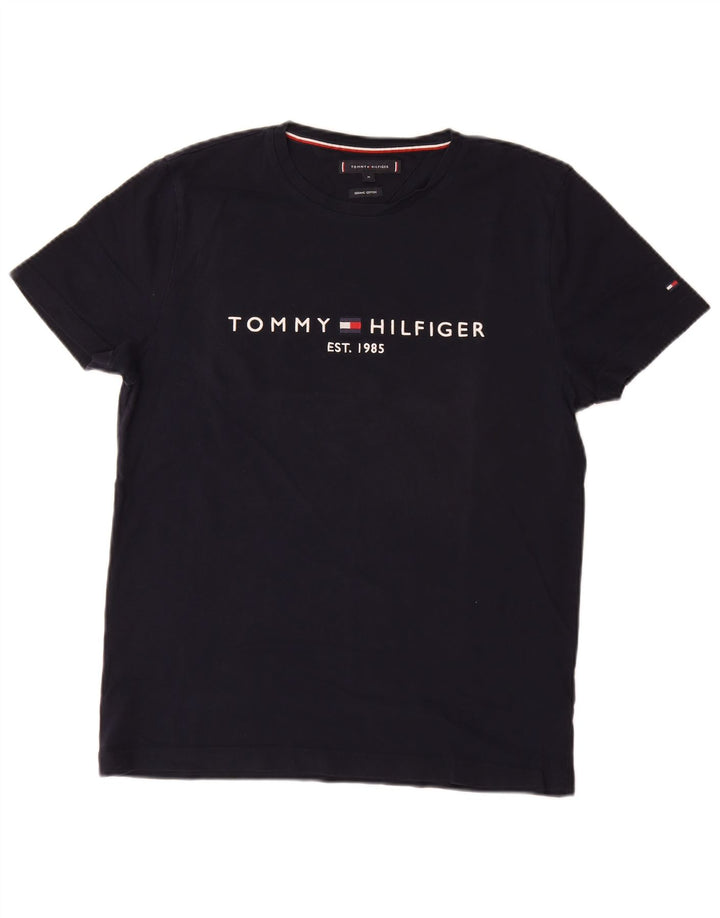 TOMMY HILFIGER T-shirt grafica da uomo Top in cotone blu navy medio
