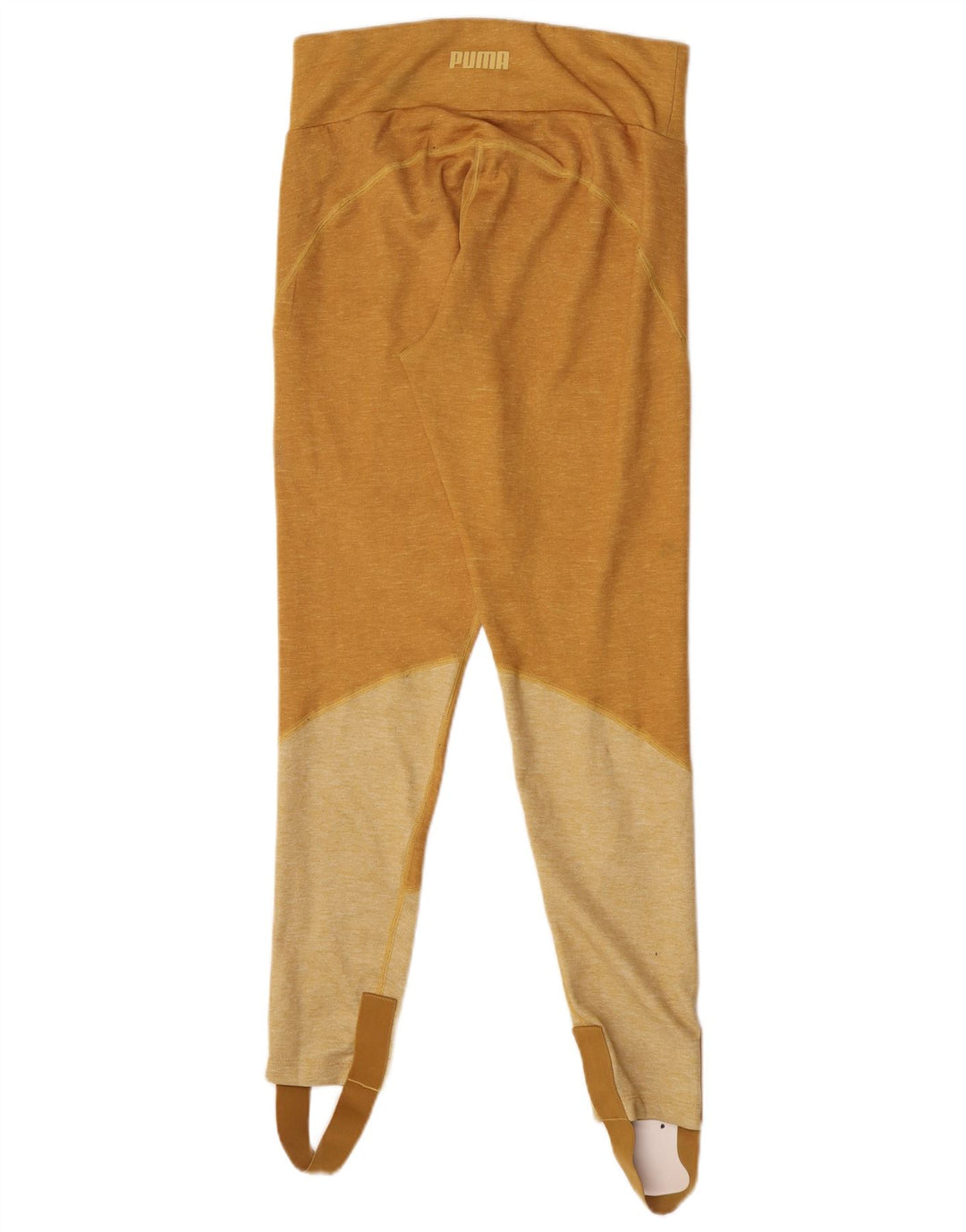Leggings con staffa da donna Puma UK 14 Large Giallo Colourblock Poliestere