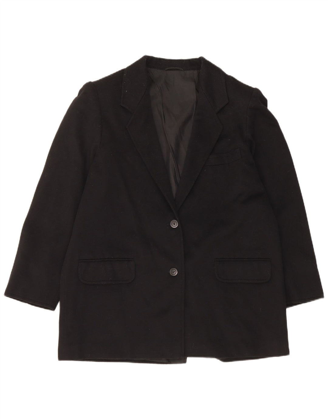 Giacca blazer da donna a 2 bottoni Marina Rinaldi taglia 21 media in lana nera