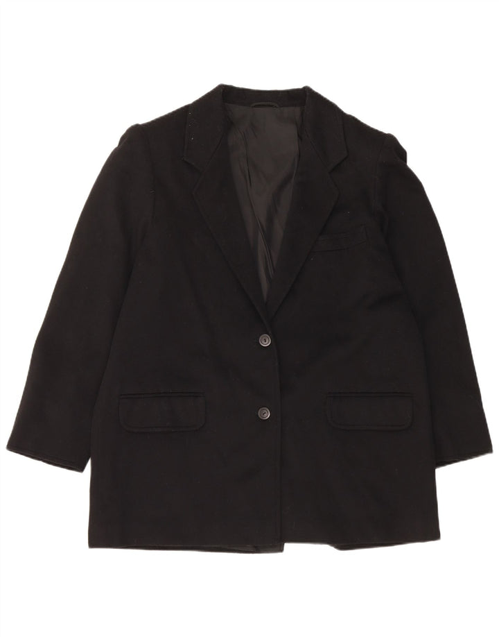 Giacca blazer da donna a 2 bottoni Marina Rinaldi taglia 21 media in lana nera