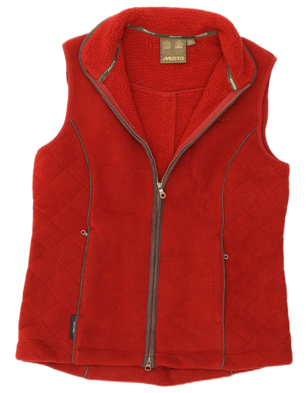 Gilet in pile da donna Musto UK 14 Large Bordeaux Poliestere