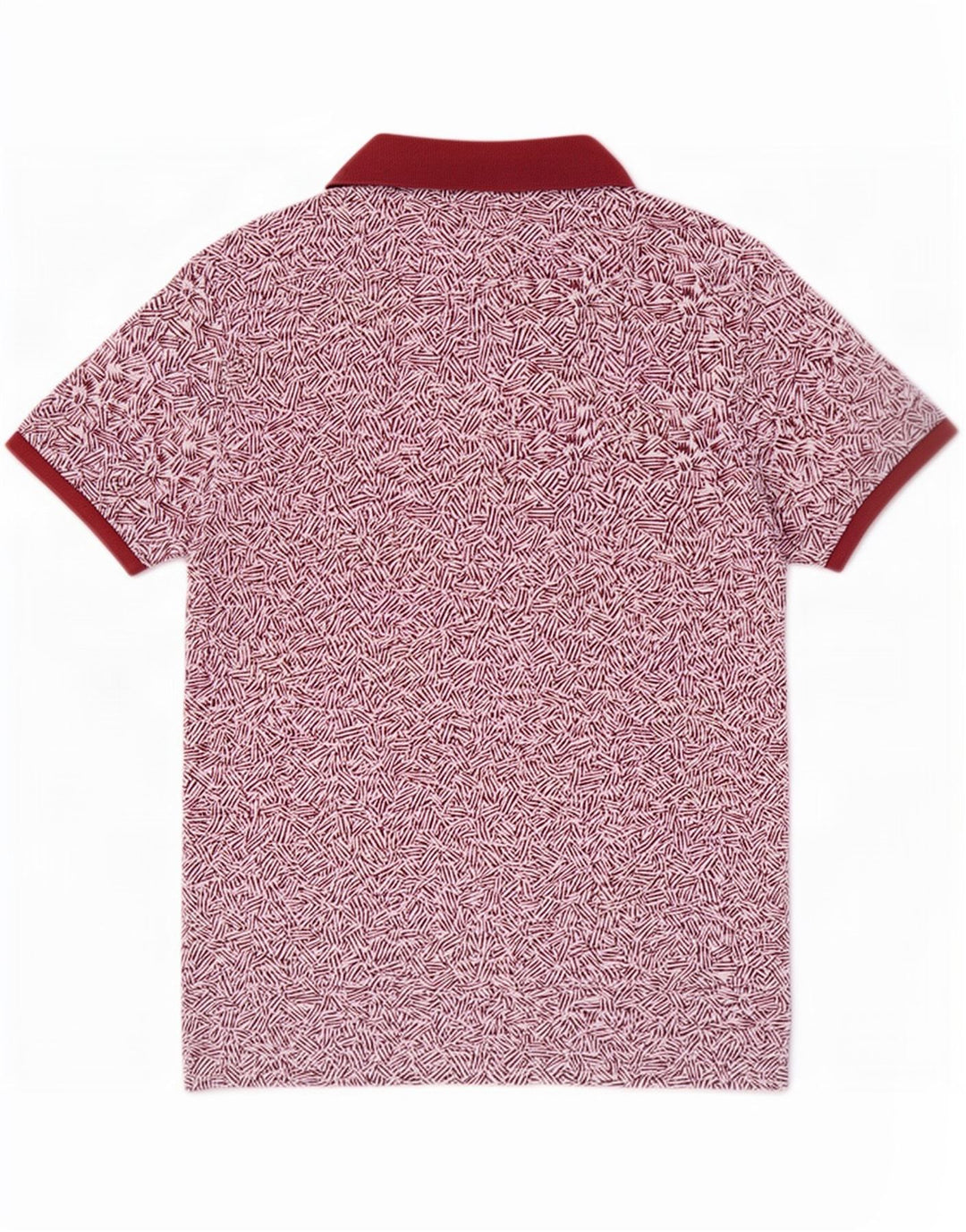 Polo slim fit da uomo Pierre Cardin con motivo astratto, grande bordeaux