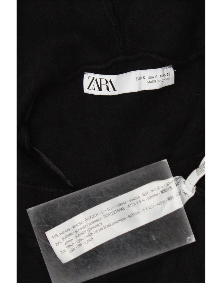 Maglione oversize da donna Zara UK 10 piccolo in viscosa nera