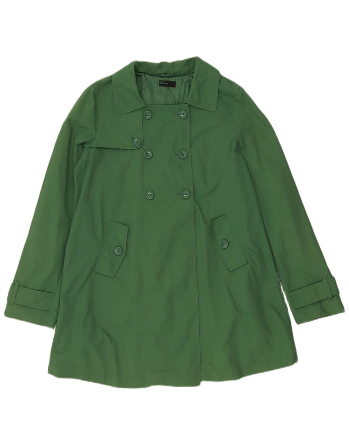 Trench Donna Benetton IT 44 Cotone Verde Medio