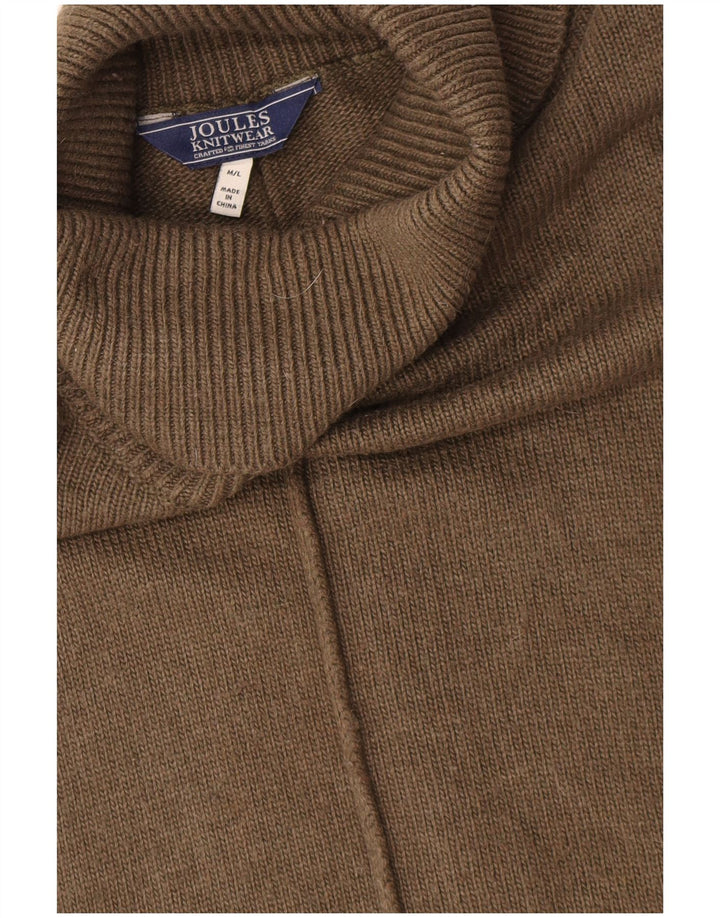 Joules - Maglione poncho oversize con collo alto da donna, UK 14, viscosa kaki media