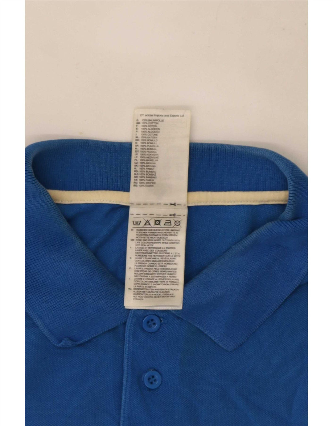Polo da Uomo Adidas 2XL Blu Cotone