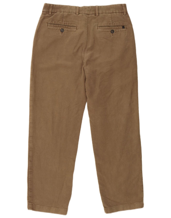 Marks & Spencer Womens Regular Chino Trousers W32 L29 Beige Cotton