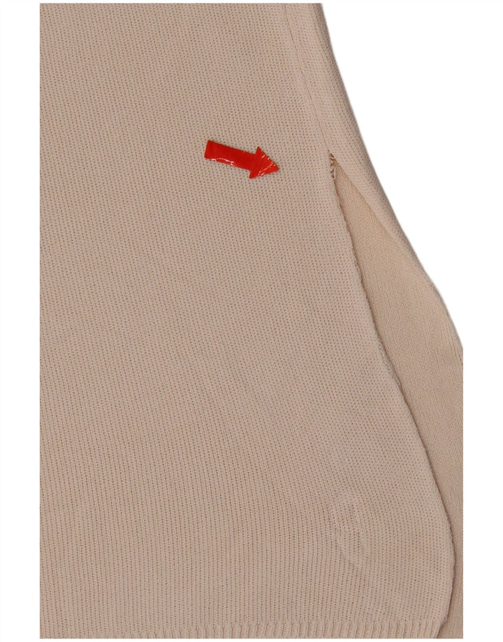Canotta corta da donna Zara UK 14 grande in viscosa beige