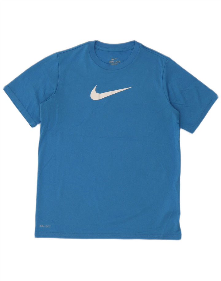 T-shirt grafica Nike Dri Fit da donna, taglia UK 14, grande, in poliestere blu
