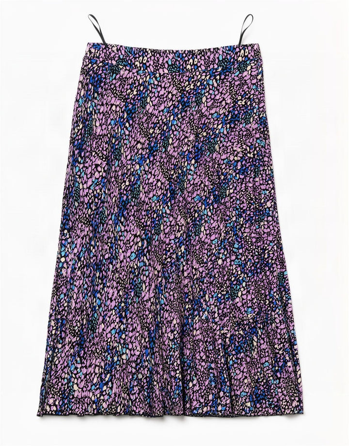 Gonna a trapezio da donna Marks & Spencer UK 14 grande W34 multicolore maculato