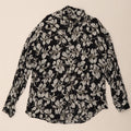 Camicia Zara da uomo slim fit grande nera floreale