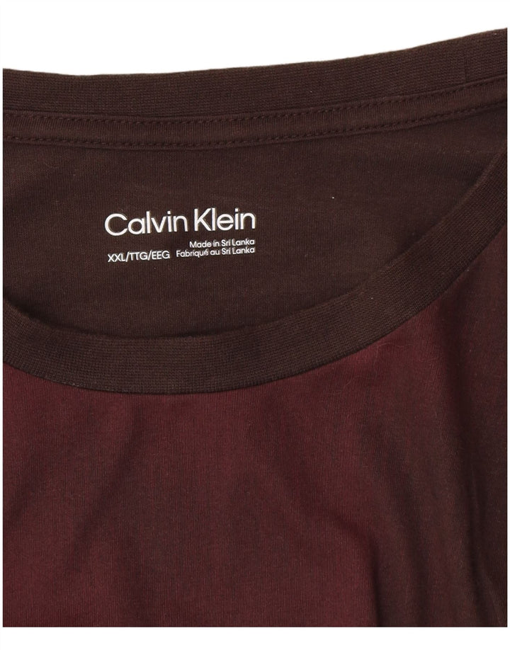 Maglietta da uomo Calvin Klein Top 2XL Bordeaux