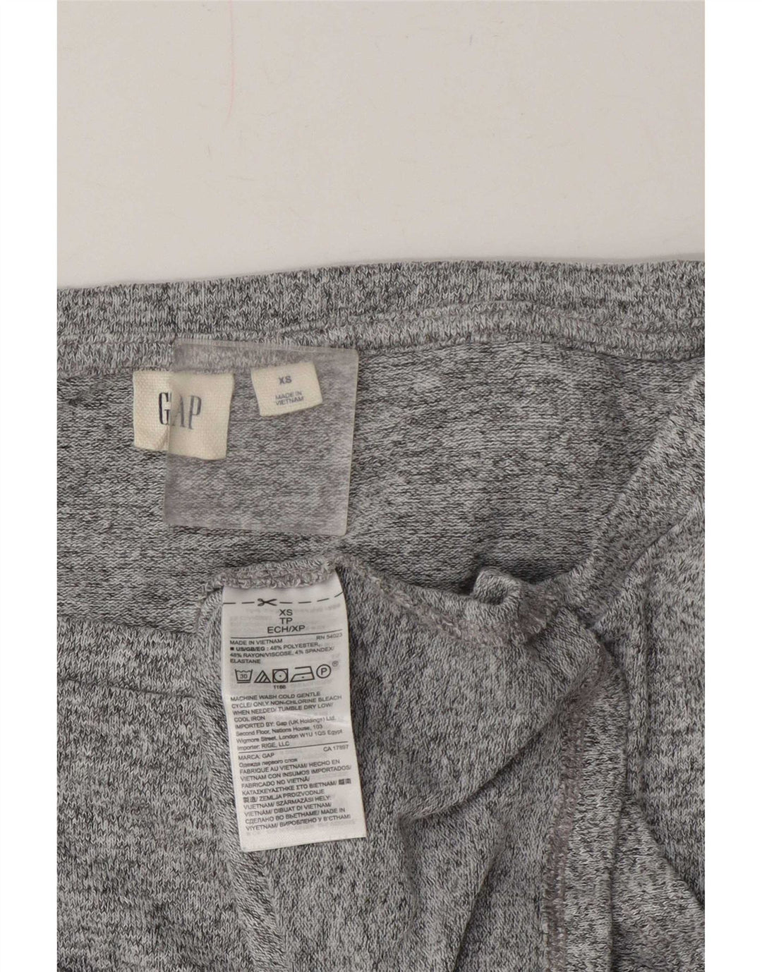 Top tunica asimmetrica oversize da donna Gap UK 6 XS poliestere chiazzato grigio