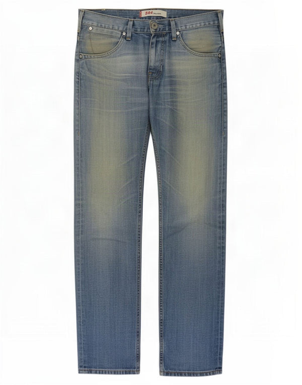 Levi's Uomo 504 Jeans dritti W36 L30 Blu