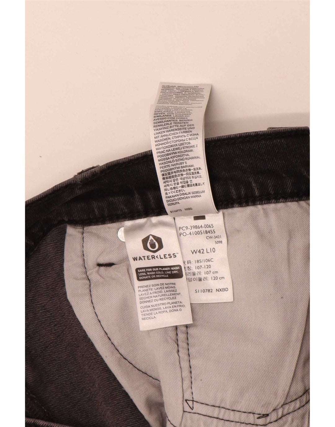 Pantaloncini di jeans Levi's 405 da uomo W42 2XL cotone grigio