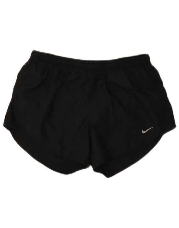 Pantaloncini sportivi Nike Dri Fit da donna UK 10 Small Black Chevron Poliestere