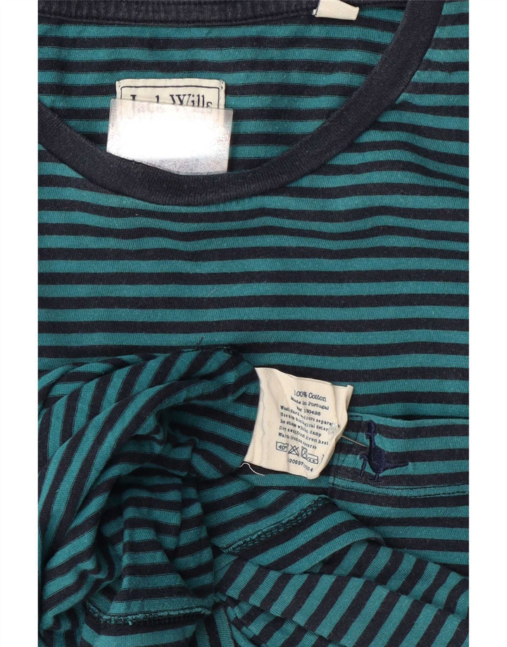 T-shirt da uomo Jack Wills Top in cotone gessato blu medio