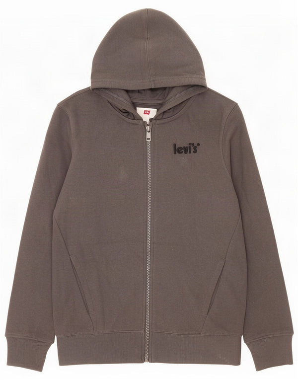 Maglione con cappuccio e zip per ragazzi Levi's 11-12 anni Cotone grigio
