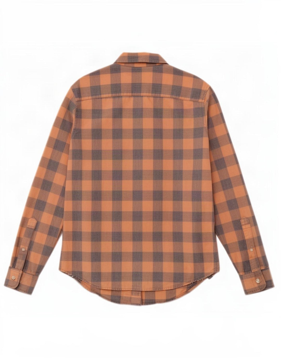 Camicia da uomo Abercrombie & Fitch in cotone a quadri arancione medio