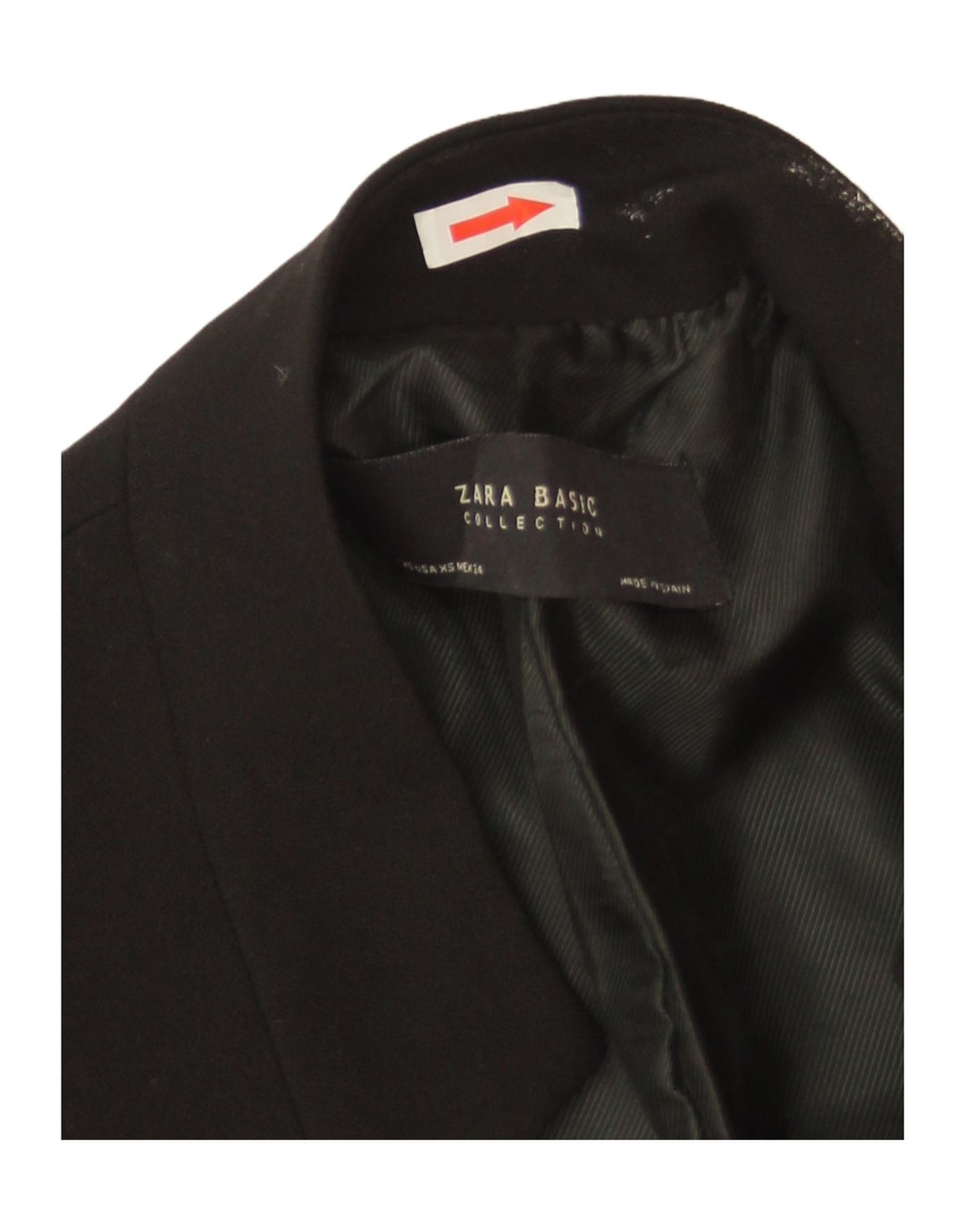 Giacca blazer lunga da donna Zara UK 6 XS poliestere nero