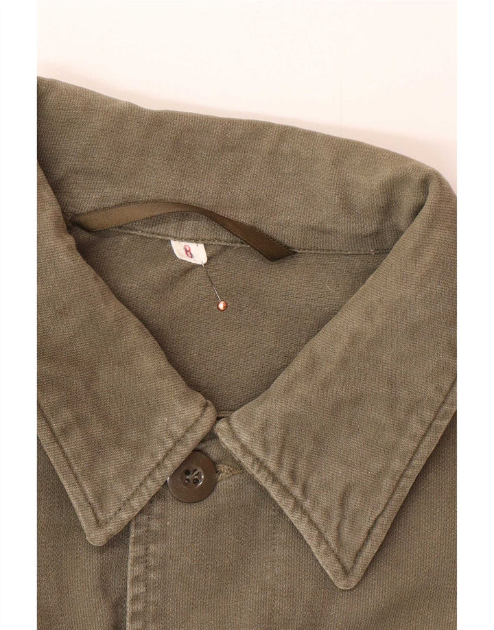 Giacca militare vintage da uomo UK 40 grande color kaki