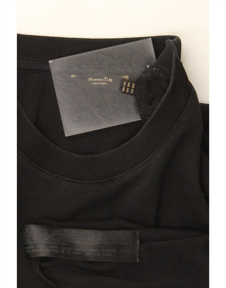 T-shirt da uomo Massimo Dutti Top 2XL cotone nero