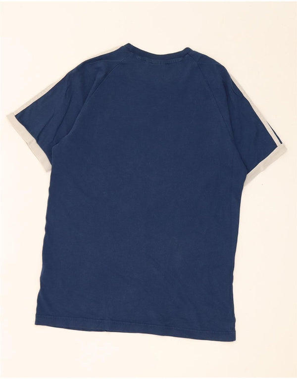 T-shirt da uomo Adidas Top Small blu in cotone color block