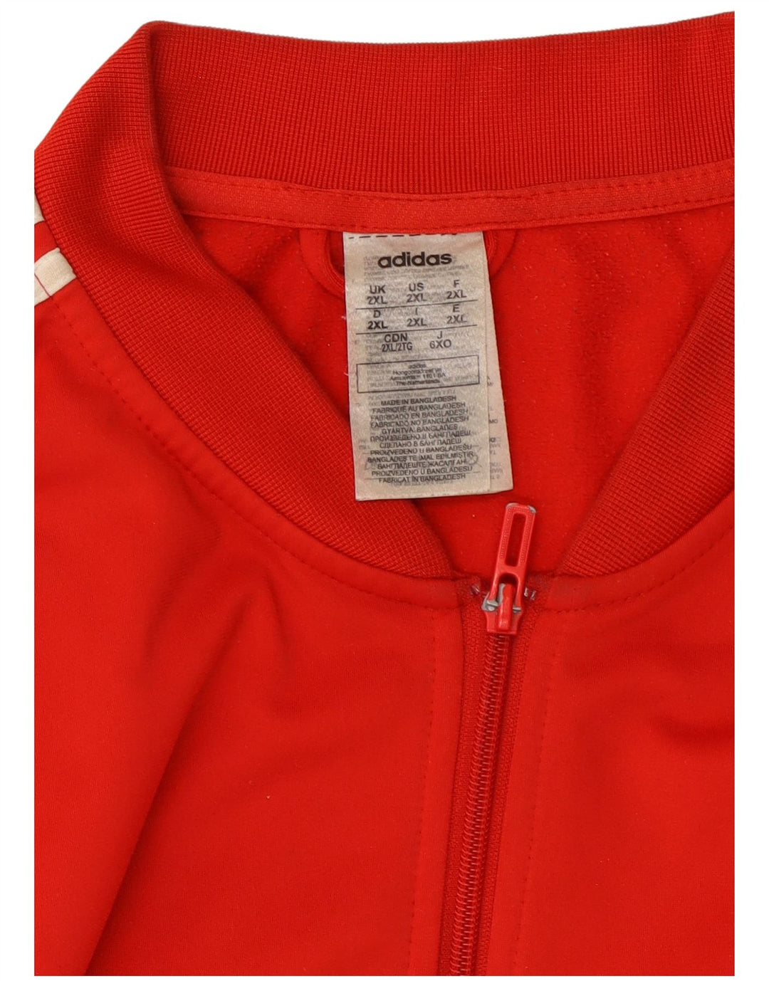 Giacca da tuta da uomo ADIDAS 2XL rossa in poliestere