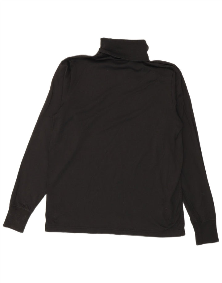 Top Lacoste da uomo vestibilità regolare manica lunga taglia 4 cotone nero medio