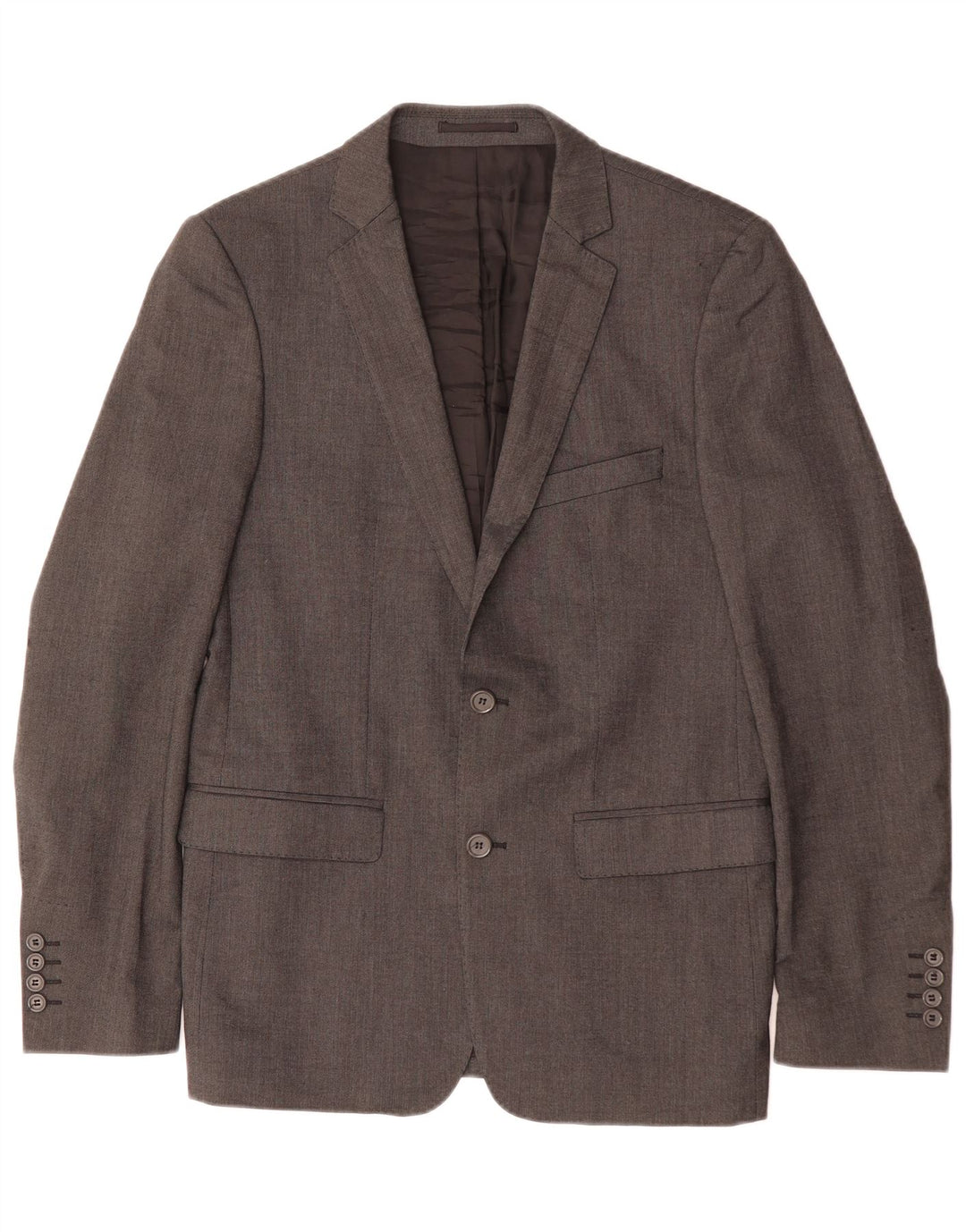 Giacca blazer a 2 bottoni da uomo Zara EU 48 viscosa grigio medio