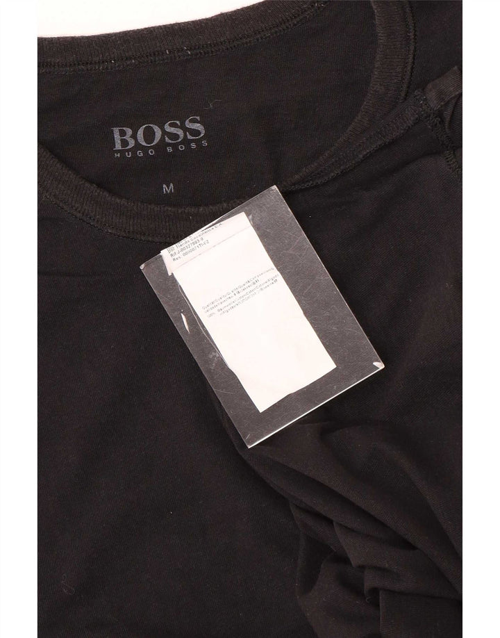 T-shirt da uomo Hugo Boss Top in cotone nero medio