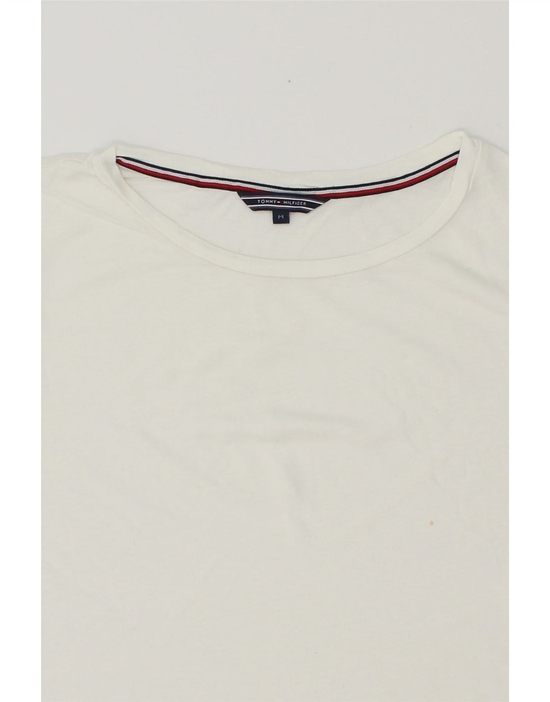 TOMMY HILFIGER Womens T-Shirt Top UK 14 Medium White Vintage Tommy Hilfiger and Second-Hand Tommy Hilfiger from Messina Hembry 