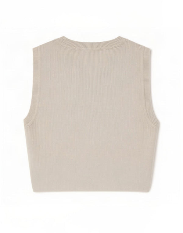Canotta corta da donna Zara UK 8 piccola bianca