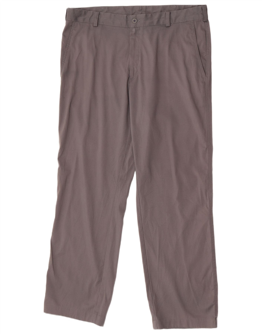 Pantaloni chino dritti Nike Dri Fit da uomo W36 L30 poliestere grigio